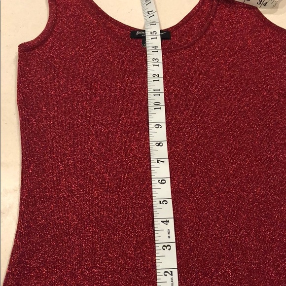 BETSEY JOHNSON 90’s Vintage deep red sparkly tank - Picture 6 of 7